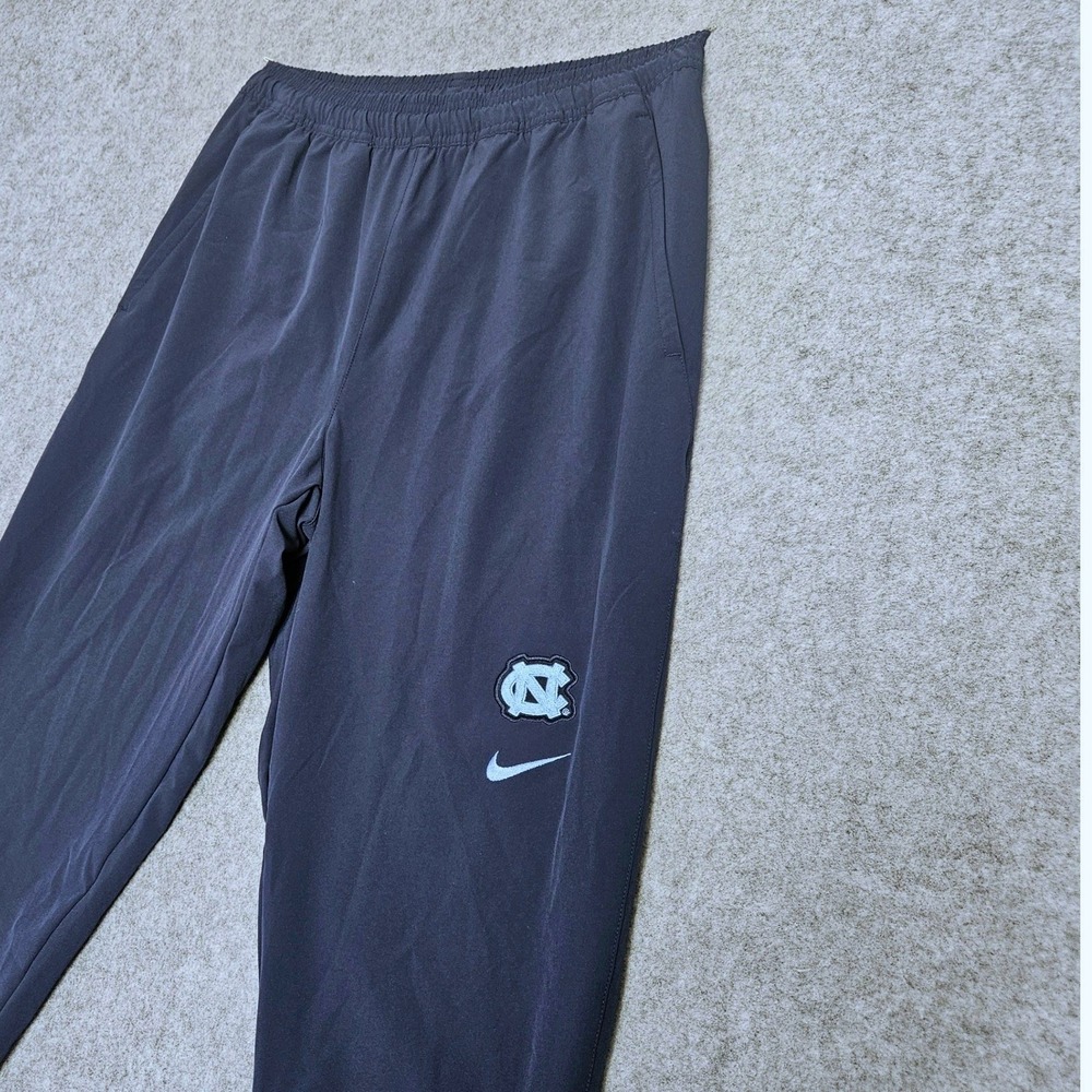Nike UNC Tar Heels Navy Blue Track Pants Mens Small Ankle Zip Joggers